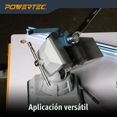 Vista 7 de POWERTEC Tornillo de banco con base de vacío, abrazadera de succión de mesa portátil con mordaza de 2-3/4 pulgadas y cabezal giratorio de 360°