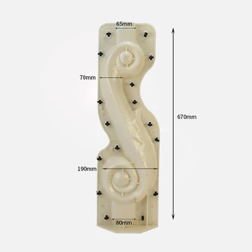 Vista 3 de 2 unids/set Balaustrada Moldes de columna de cemento de hormigón para bricolaje yeso de yeso decoración de jardín