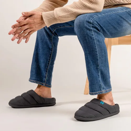 Vista 2 de RockDove Pantuflas de plumón de espuma viscoelástica para hombre