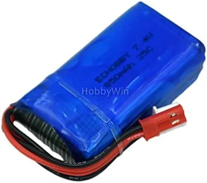 Vista 9 de 7.4V 2S 850mAh 25C LiPO Batería JST Plug para FPV Drone RC Modelo Avión Helicóptero