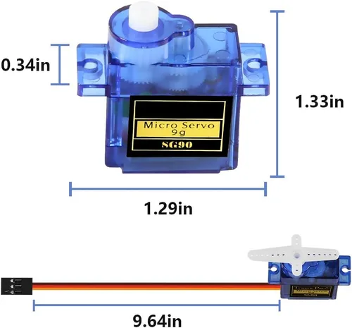 Vista 4 de 2 unids SG90 Micro Servo Motor SG90 9G Gear Motor Control para Arduino Raspberry Pi RC Car Toy Robot Helicóptero Avión Controles Coche Barco DIY