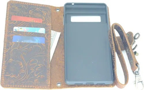 Vista 4 de Funda de piel auténtica personalizada para Google 10 9 pro xl 8 pro 7a 7 Pro / 7 Pixel 6 Pro funda para Pixel 9 funda