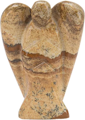 Vista 11 de Anaya Agate Estatua de ángel de amazonita, hermoso ángel de la guarda de 2 pulgadas, ángel de cristal natural, dijes de ángel tallados a mano