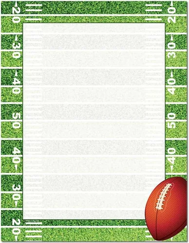 Vista 2 de Papel de impresora láser y de inyección de tinta con membrete de fútbol (paquete de 25)