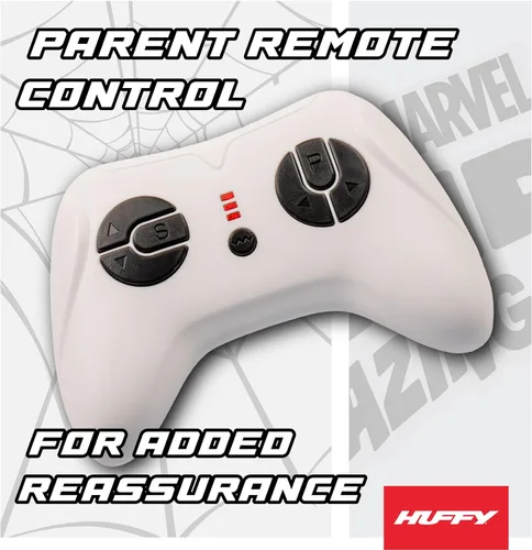 Vista 2 de Huffy Marvel Spider-Man - Auto de 12 V con control remoto para padres