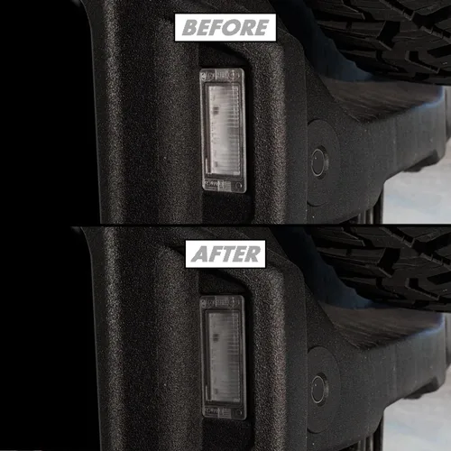 Vista 11 de SlickMod Tinte de humo de vinilo precortado para luz trasera Ford Bronco 2021-2023 (20% humo oscuro, 1. luz trasera)