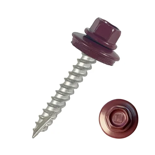 Vista 13 de EAGLE 1 Tornillos para Techos de Metal #10 - Tornillos Autorroscantes con Cabeza Hexagonal Pintada y Arandela de Goma EDPM para Metal a Madera