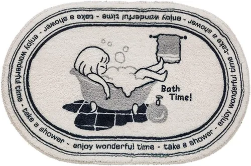 Vista 12 de Tapetes de baño ultra suaves y acogedores de dibujos animados, tapete de baño para sala de estar, tapete de baño antideslizante para puerta