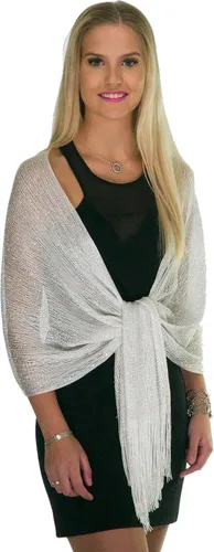 Vista 4 de ShineGlitz Chales y envolturas para vestidos de noche, chales metálicos con purpurina para mujer, regalo de chal brillante para boda