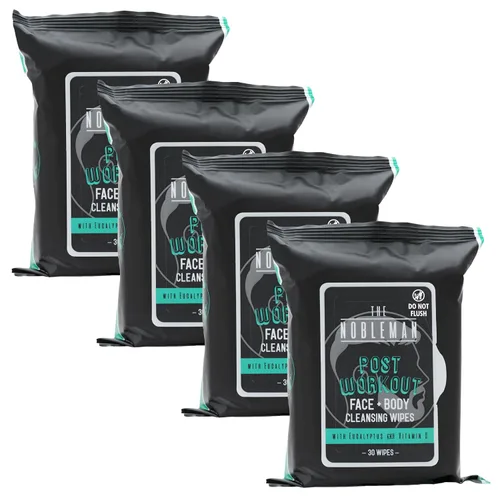 Vista 18 de Toallitas limpiadoras activas/limpiadoras/energizantes para hombre + cuerpo - Paquete de 3 (90 unidades)