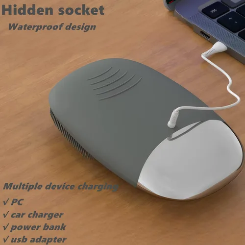 Vista 7 de MEGAN Cepillo de limpieza facial, limpiador facial eléctrico recargable por USB, masajeador facial sónico impermeable IPX7, cepillo facial 3 en 1