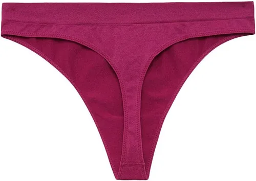Vista 26 de Tangas francesas de cintura alta bragas de alta elasticidad sin costuras tangas Paquete de 3 Rojo