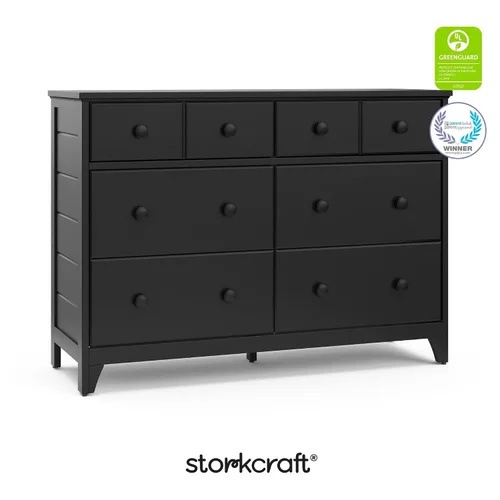 Vista 9 de Storkcraft Moss - Cómoda con 6 cajones, color negro