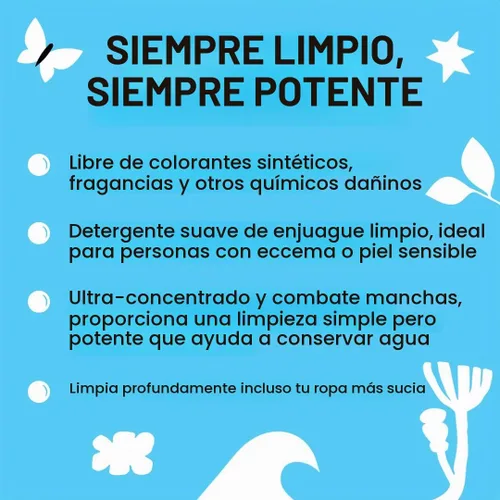 Vista 2 de Molly's Suds Cápsulas de detergente para ropa Detergente limpio para pieles sensibles Ultra concentrado y combate las manchas Menta - 60