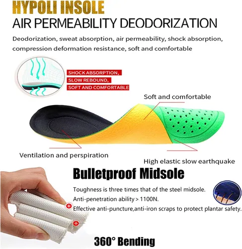 Vista 6 de ulogu Zapatos de punta de acero para hombres y mujeres, zapatos de techo ligeros e impermeables, zapatos deportivos de trabajo industrial