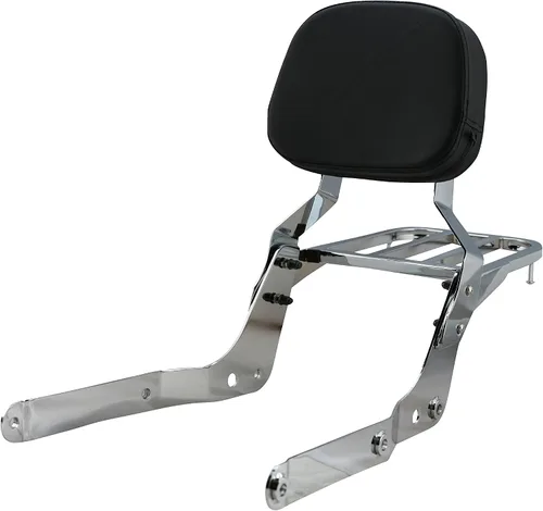 Vista 8 de Sissybar - Respaldo y portaequipajes para Honda Shadow Aero VT750C, color negro 2004-2025