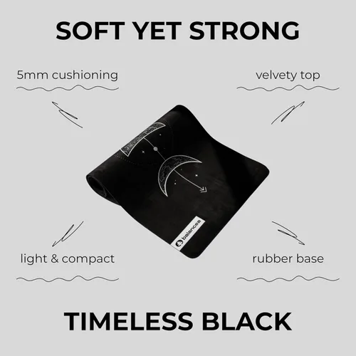Vista 2 de Tapete de yoga con correa de 5 mm antideslizante de gamuza y TPE - Tapete ecológico para fitness y ejercicio para gimnasio en casa, pilates, yoga