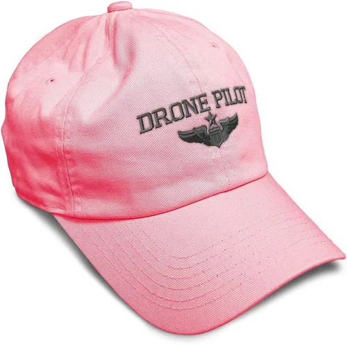 Vista 31 de Gorra de béisbol suave, dron, piloto, gris, bordado, insignias, ovnis, algodón, para papá veterano, sombreros para hombres y mujeres Aqua Design Only