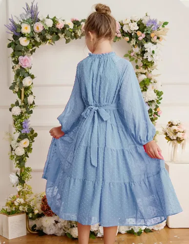 Vista 4 de GRACE KARIN Vestido casual para niñas de 5 a 12 años