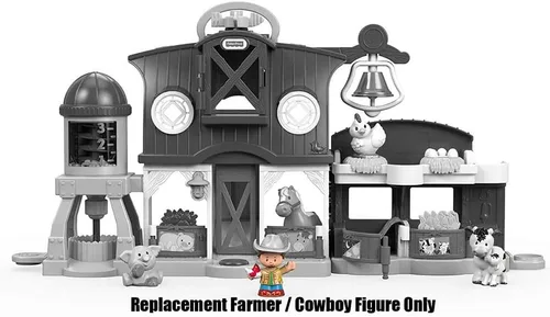 Vista 2 de Pieza de repuesto para Fisher-Price Little People Caring for Animals Farm - DWC31 y CHJ51 ~ Figura de repuesto de granjero y vaquero