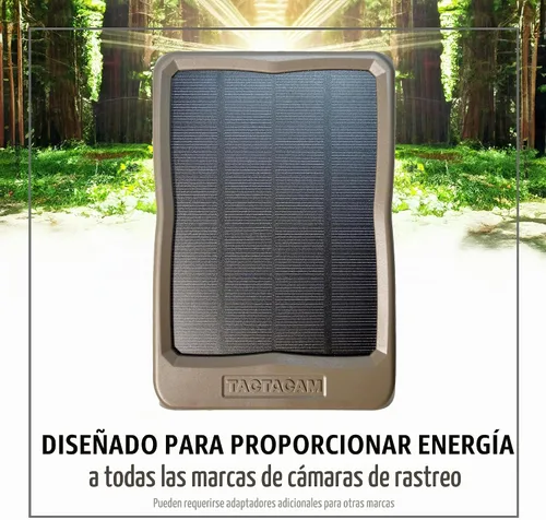 Vista 2 de TACTACAM Panel Solar Reveal para Cámaras de Rastreo Celulares X 2.0, X, Gen 1, SK, XB (Panel Solar)