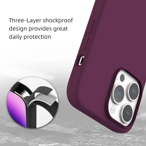 Vista 57 de Funda de silicona líquida compatible con iPhone 12 Pro Max 6.7 pulgadas, funda de gel de protección completa con forro de microfibra, funda