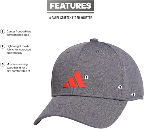 Vista 2 de adidas Men's Pregame Structured Stretch Fit Cap