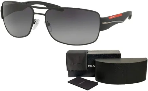 Vista 3 de Prada PS53NS - Gafas de sol rectangulares para hombre, incluye kit de cuidado de gafas