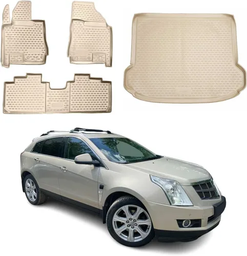 Vista 11 de Tapetes de Carga OMAC para Maletero Trasero de Cadillac SRX 2010-2016, Impermeable TPE, Beige