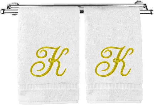 Vista 118 de Toalla de mano con monograma, regalo personalizado, 16 x 30 pulgadas, extra absorbente, 100% algodón turco, acabado de rizo suave, para baño, cocina