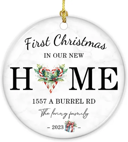 Vista 10 de Adornos de Navidad personalizados con foto, adorno de Navidad personalizado, decoración única para colgar del árbol de Navidad para baby shower, A1