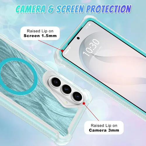 Vista 146 de Bonoma - Funda compatible con Samsung Galaxy S21 Plus, diseño de corazón con purpurina, color rosa Support for MagSafe, Plating Magnetic Case TPU