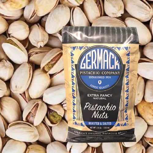 Vista 6 de Germack® - Extra Fancy California Pistachio Nuts - En la cáscara - Tostado y salado (bolsa Signature de 2.5 libras)