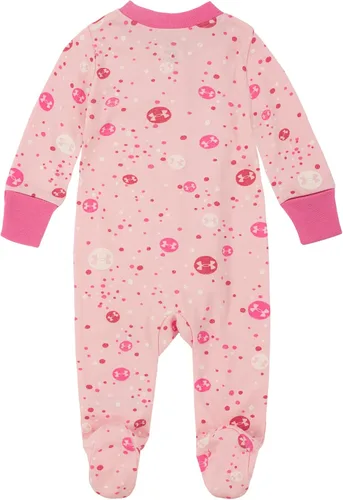 Vista 2 de Under Armour Enterizo para bebé niña, cierre con cremallera, logotipo y diseños impresos