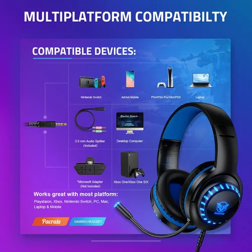 Vista 4 de PACRATE H-11 - Auriculares para videojuegos