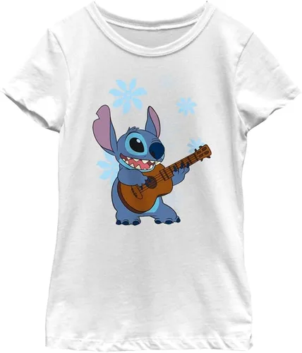 Vista 18 de Camiseta de danza floral Lilo & Stitch con ukelele para niñas Gris asfalto