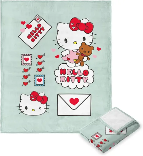 Vista 27 de Northwest Manta de Tiro Hello Kitty Silk Touch, 50" x 70", Love You Much Te amo mucho