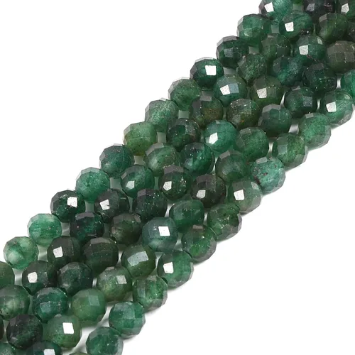 Vista 87 de Cuentas Redondas Facetadas de Ópalo Verde de 4 mm Sueltas de 16 Pulgadas para Hacer Joyas