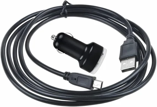 Vista 2 de Adaptador de CC para automóvil + cable de carga USB compatible con Uniden BCD325P2 BCD-325P2 portátil TrunkTracker V Scanner Fuente de alimentación