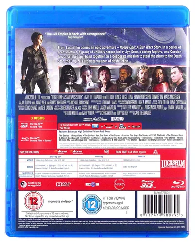 Vista 2 de Rogue One A Star Wars Story Blu-ray 3D 2017 Region Free