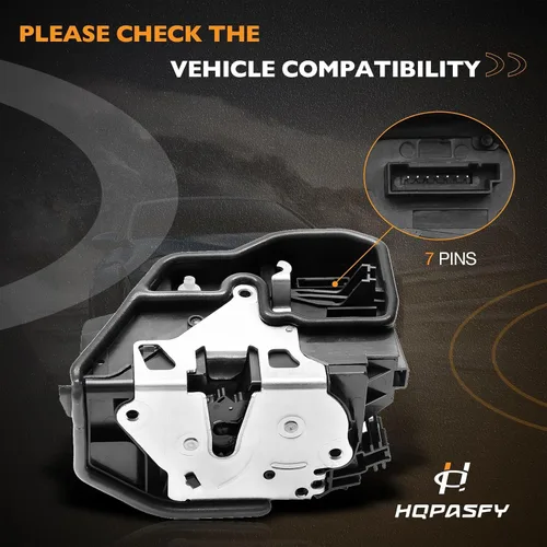 Vista 4 de HQPASFY Actuador de puerta lateral izquierda del lado del conductor con motor de cierre de puerta eléctrica Compatible con BMW E60 E65 E70 E90 E92