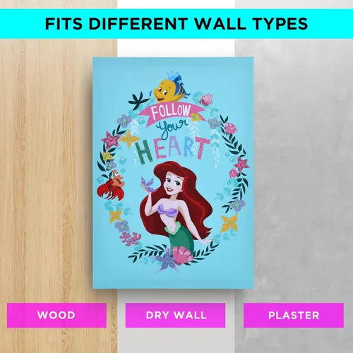 Vista 8 de Lienzo inspirador de Ariel la Sirenita para decoración de pared, póster con cita motivacional de la película de princesa Disney, póster y obras