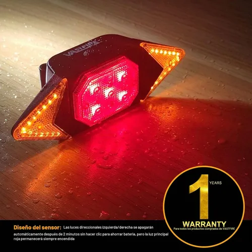 Vista 5 de Señales de Giro para Bicicleta Luces Traseras Recargables para Bicicleta para Conducción Nocturna Luces para Bicicleta Impermeables Luz de Bicicleta