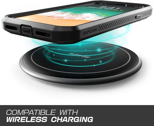 Vista 6 de SUPCASE Unicorn Beetle Pro Series: funda diseñada para iPhone XS Max, funda resistente de cuerpo completo con protector de pantalla integrado y Negro