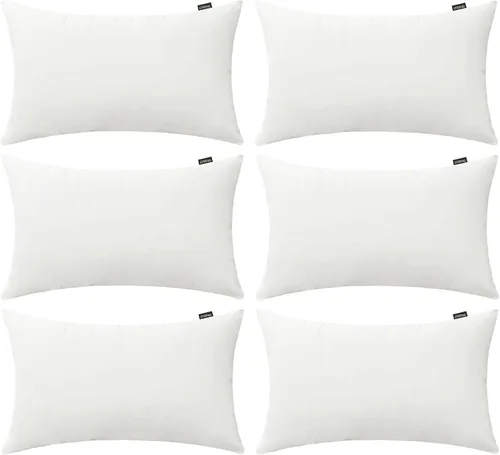 Vista 34 de Coddsmz Paquete de 6 fundas de almohada decorativas 100% algodón, fundas de cojín cuadradas de Navidad sólidas para el hogar, cama, sofá, día