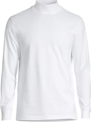 Vista 4 de Lands' End - Camisa de mezcla de algodón Super-T con cuello alto de imitación para hombre