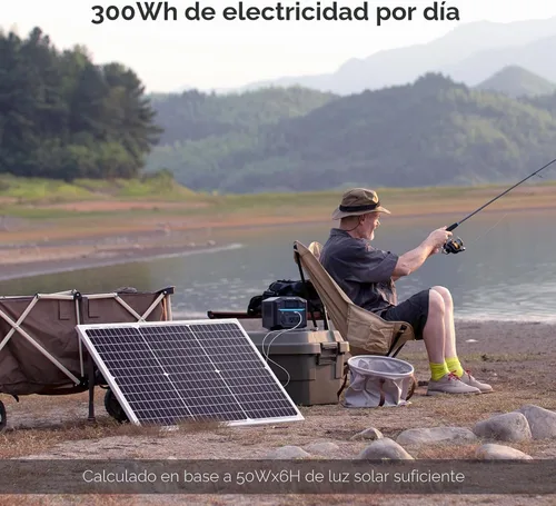Vista 3 de Renogy Panel Solar de 50 W 12 V, Cargador de Módulo PV Monocristalino de Alta Eficiencia de 50 W para Techo de Casa Rodante, Marina, Granja, Batería