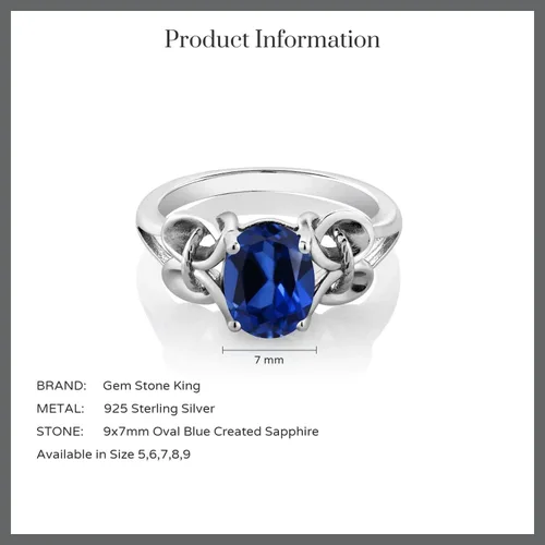 Vista 83 de Gem Stone King Anillo de compromiso ovalado con piedra natal para mujer, plata de ley 925, ovalado de 0.354 x 0.276 in, anillo de compromiso
