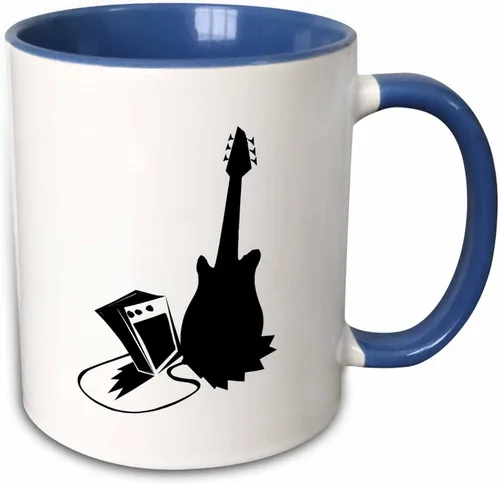 Vista 9 de 3dRose Guitar Amp - Taza estilizada de dos tonos, 11 onzas