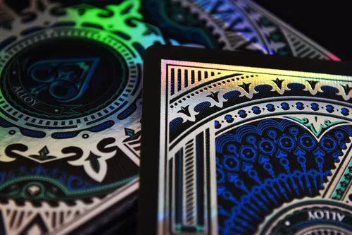 Vista 6 de Gamblers Warehouse Alloy Cobalt Playing Cards Poker Deck Diseño personalizado Espalda y caras frustradas Nuevo